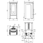 La Nordica Extraflame Teorema Plus 12kW wymiary